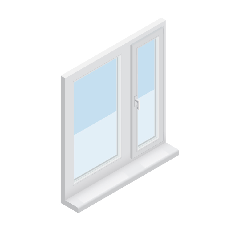 render of window frame switchable film