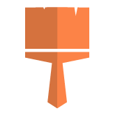 orange paint brush icon