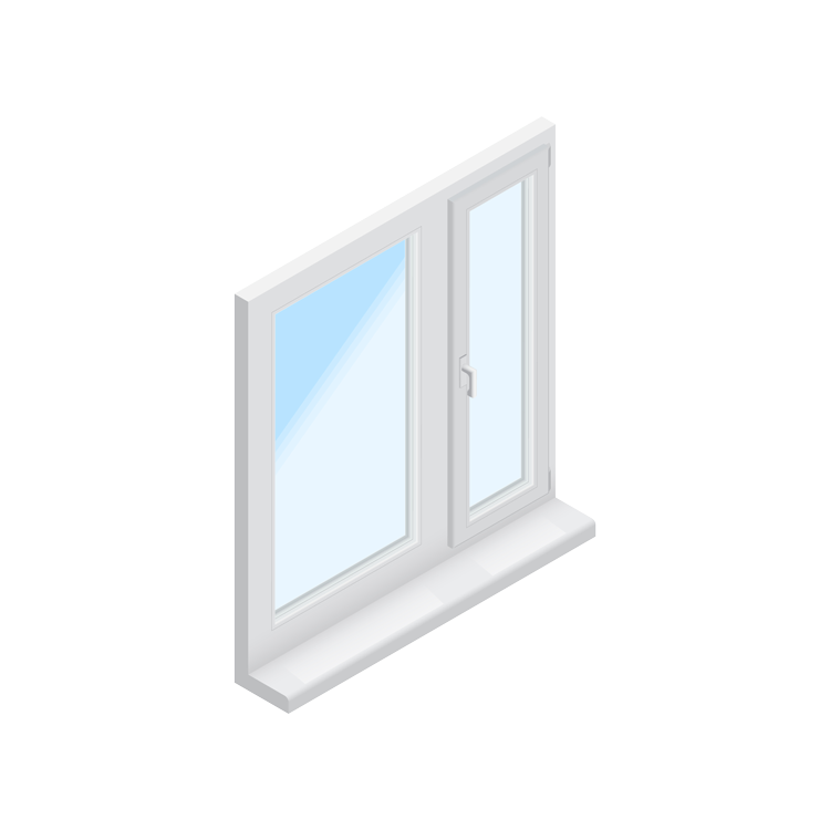 3d render of a window pane demonstrating low-e film